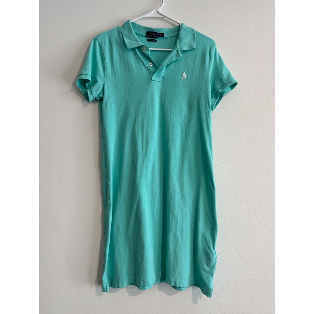 Polo Ralph Lauren The Mesh Mini Dress Women M Turquoise Old Money Sporty Coastal